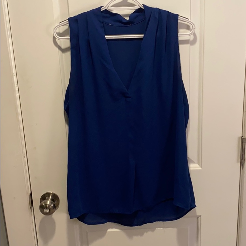Blue tank top blouse
